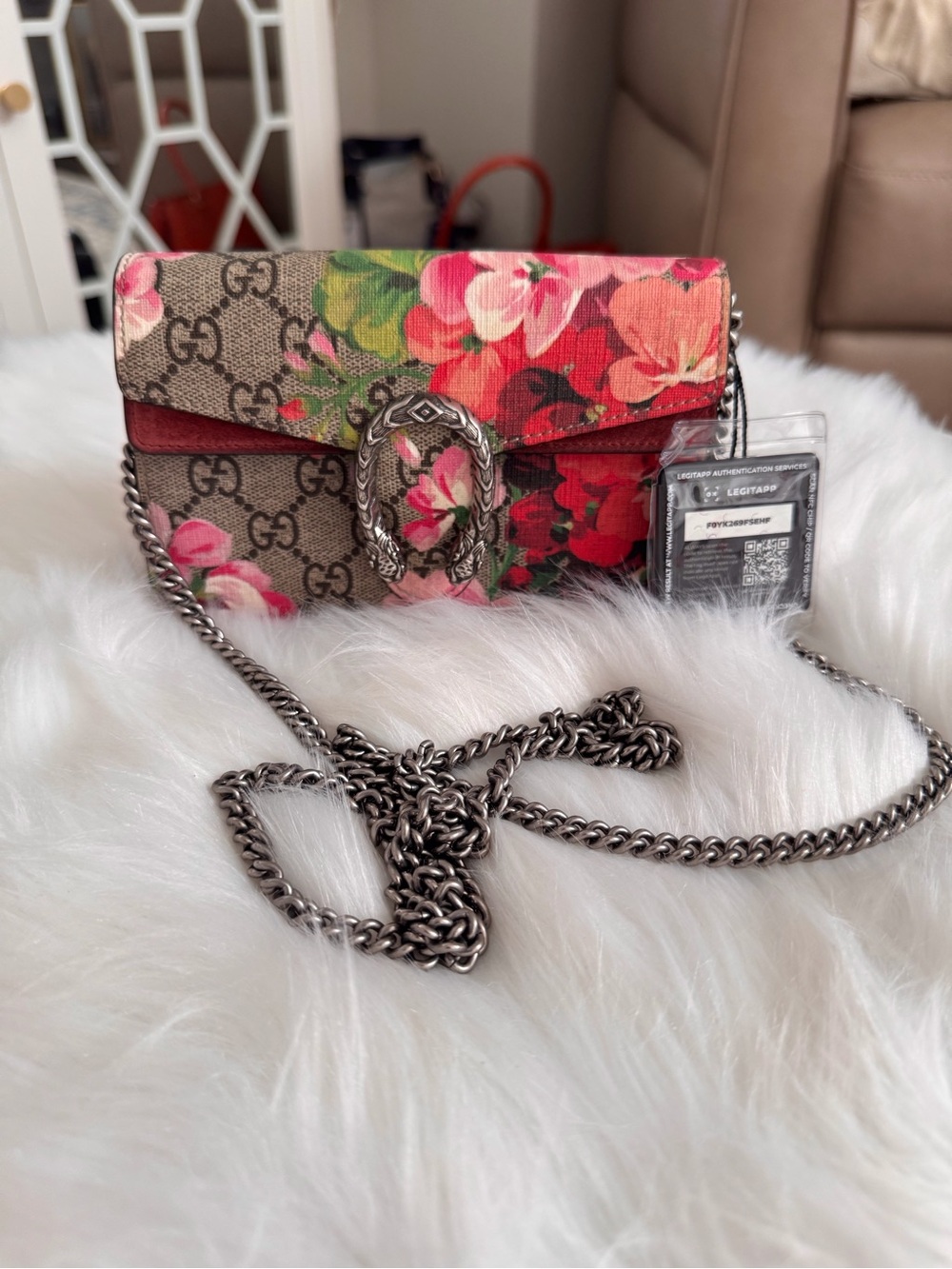 Gucci Dionysus GG Blooms Super Mini Crossbody Bag